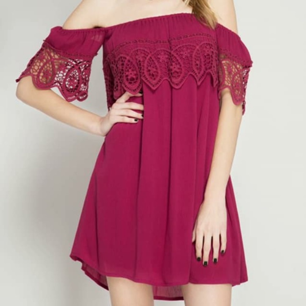 Lace Off Shoulder Dress